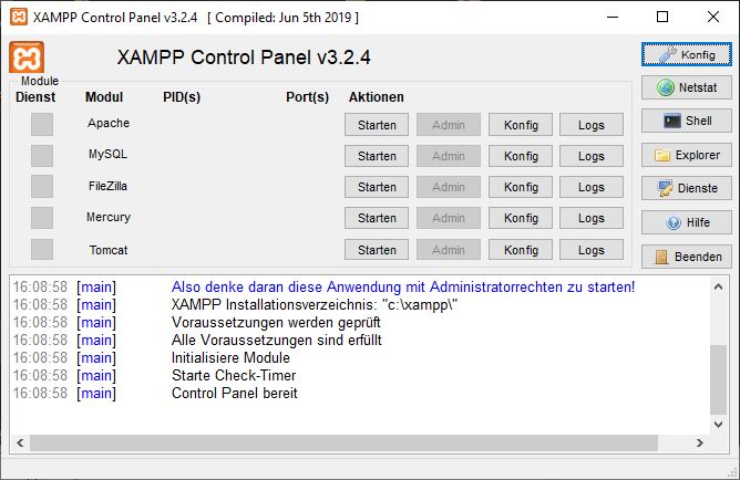 XAMPP Download und Installation