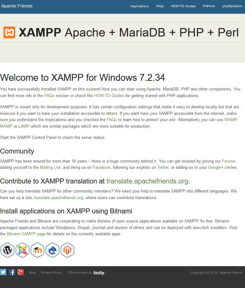 XAMPP Download und Installation