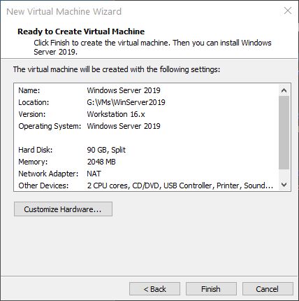 Windows Server 2019 Installation