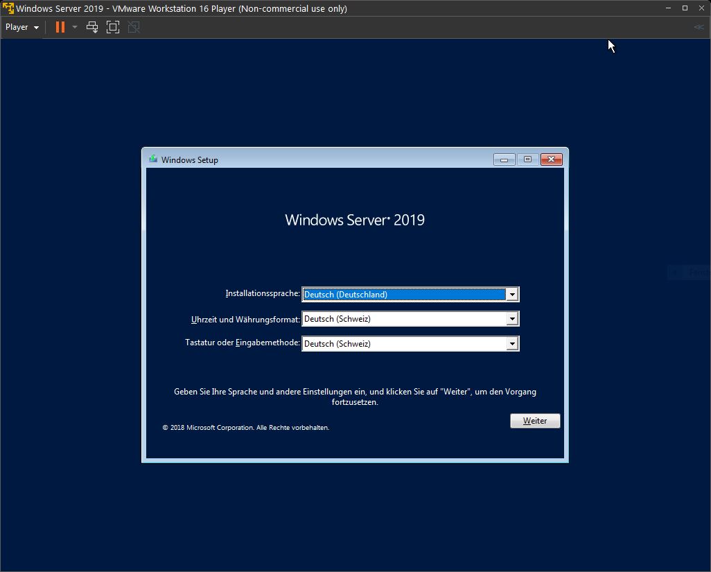 Windows Server 2019 Installation