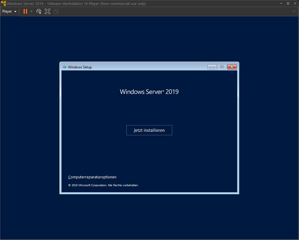 Windows Server 2019 Installation