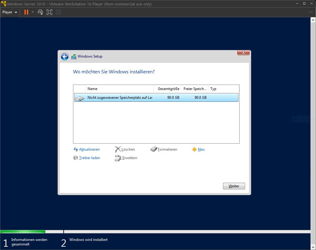 Windows Server 2019 Installation